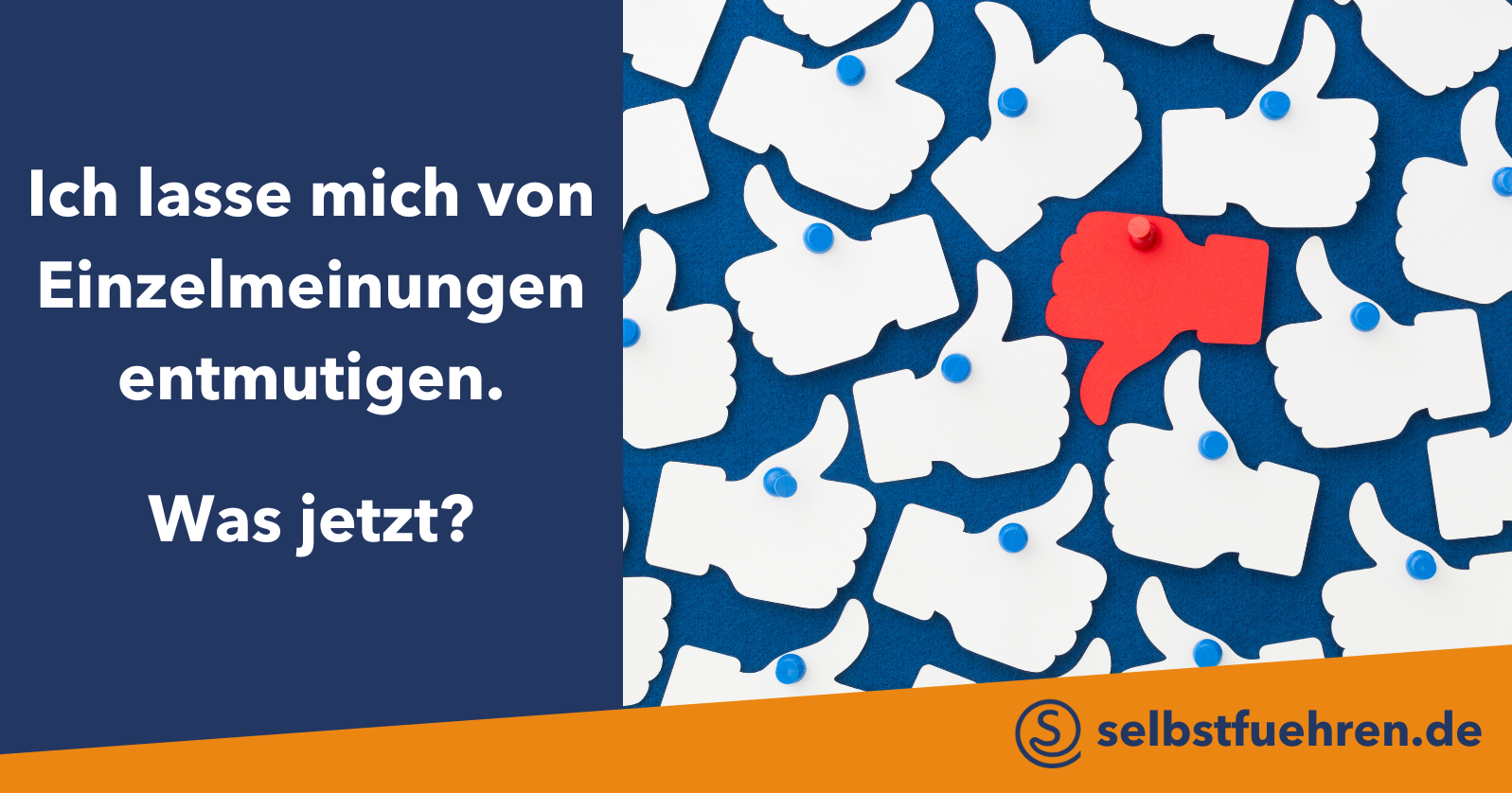 Ich lasse mich von Einzelmeinungen entmutigen. Was jetzt?